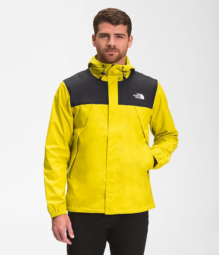 The North Face Regenjas Heren Antora LQIM94386 - Geel/Zwart